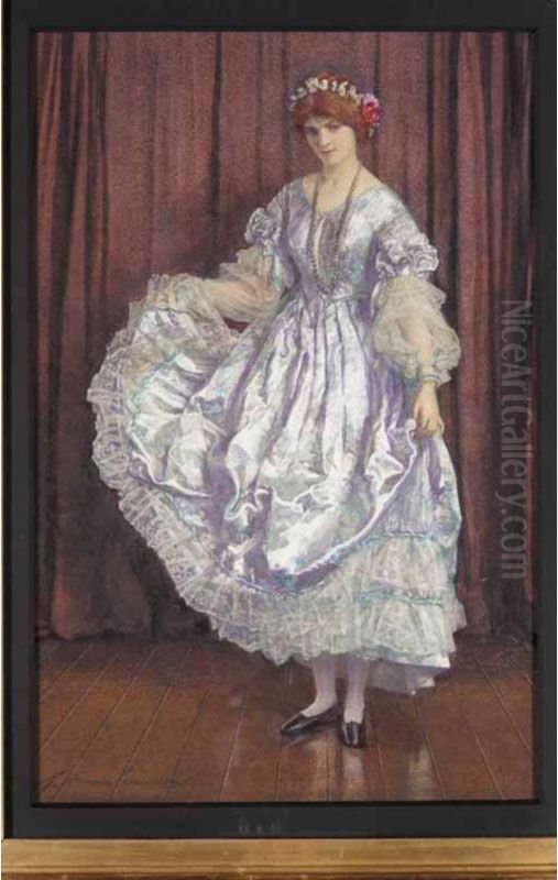 The Silver Gown Oil Painting by Gertrude E. Demain Hammond