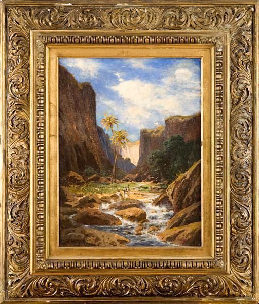 Paesaggio Orientale Con Beduini Oil Painting by Hanfstaengl, Franz