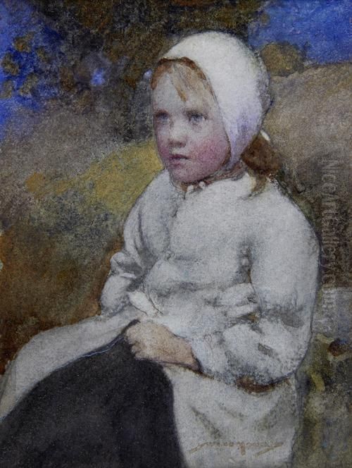 Portrait Of A Young Girl Oil Painting by William Lee Hankey