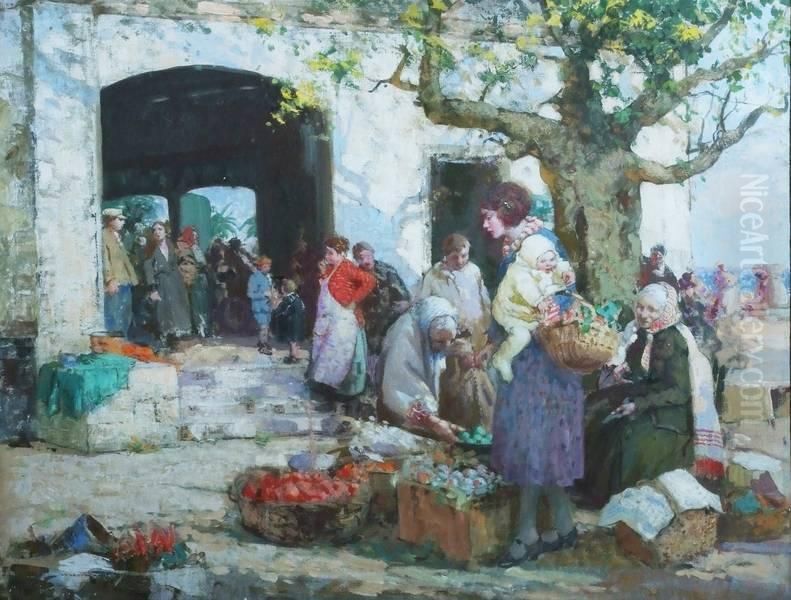 Marche En Provence Oil Painting by William Lee Hankey