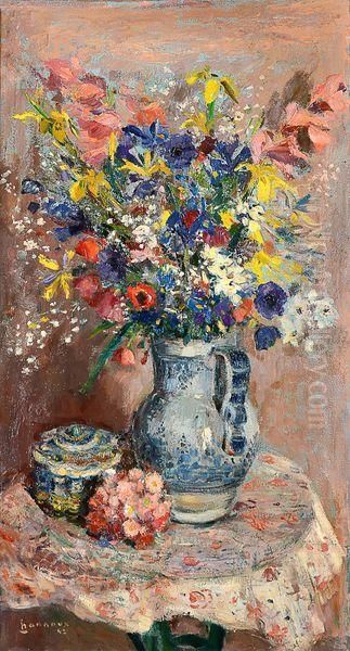 Bouquet De Fleurs Des Champs Oil Painting by Paul Hannaux