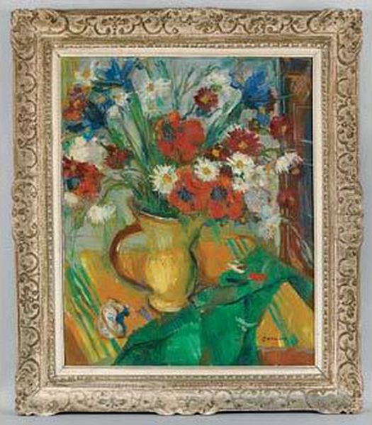 Bouquet Multicolore. Oil Painting by Paul Hannaux