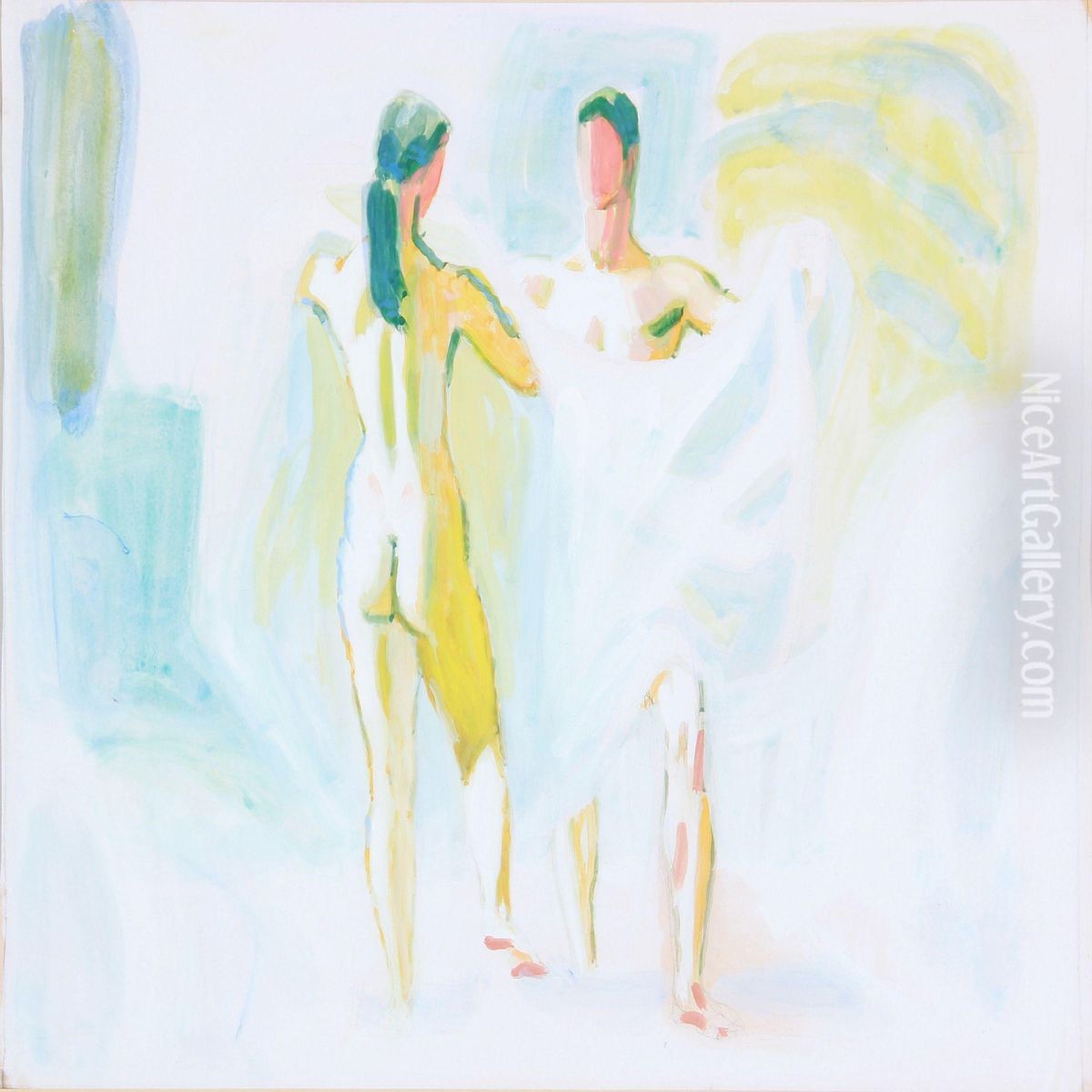 Figure Composition Oil Painting by Sikker Aage Hansen