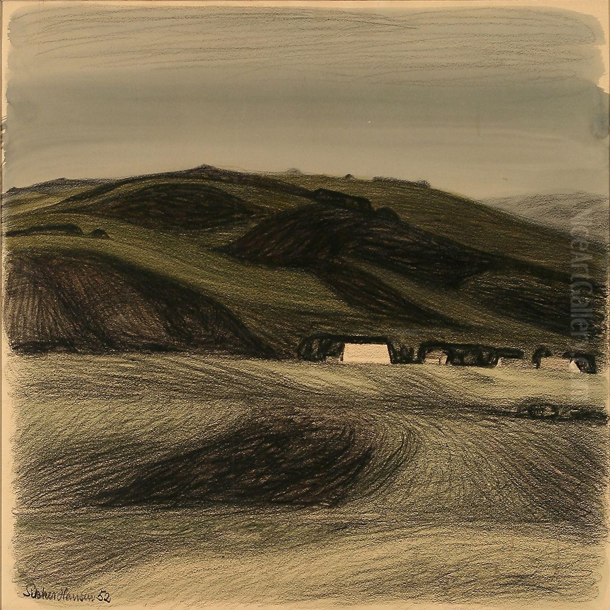 Composition Oil Painting by Sikker Aage Hansen