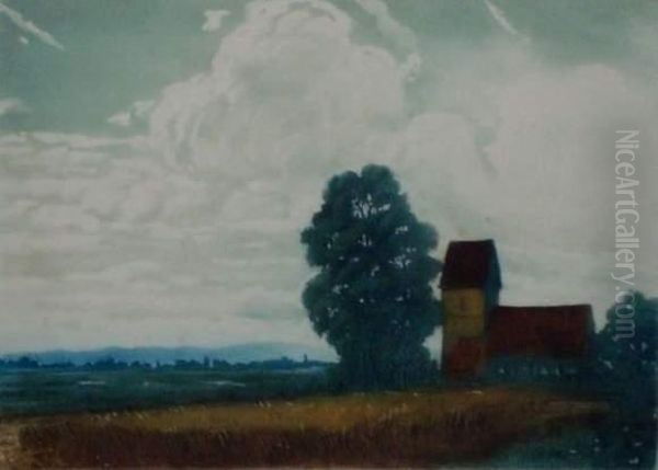 <oltingen (alsace)>. Oil Painting by Hansi
