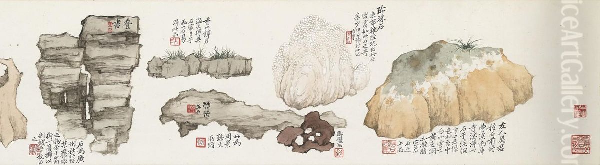 Rock Oil Painting by Zhao Hao