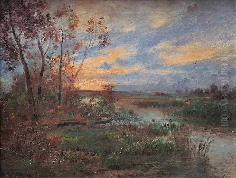 Pejzaz Oil Painting by Marceli Harasimowicz