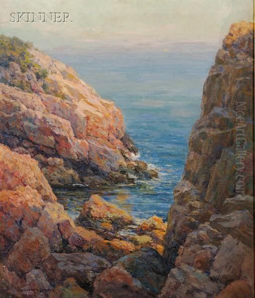 Gloucester Rocks Oil Painting by Melbourne Havelock Hardwick
