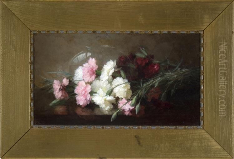 Carnations Oil Painting by Anna Eliza Hardy