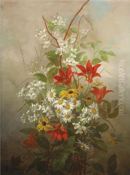 Spoils From A Summer Garden Oil Painting by Anna Eliza Hardy