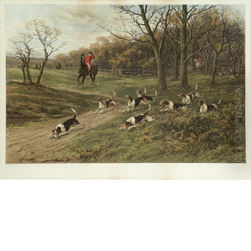 Breaking Covert Oil Painting by Heywood Hardy