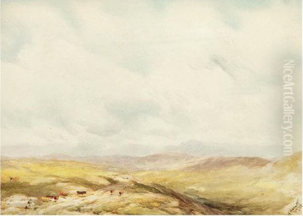 Scottish Highland Landscape Oil Painting by George Fredrick Hargitt