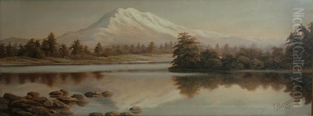 Mountain Landscape Oil Painting by Hargreaves, Thomas