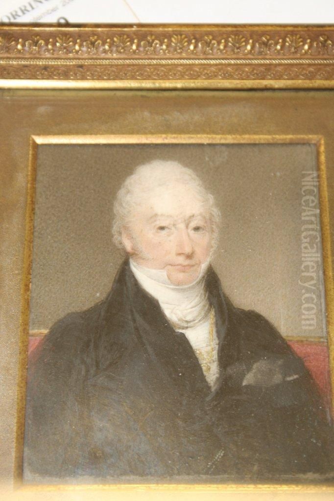 Miniature Of A Gentleman Oil Painting by Hargreaves, Thomas