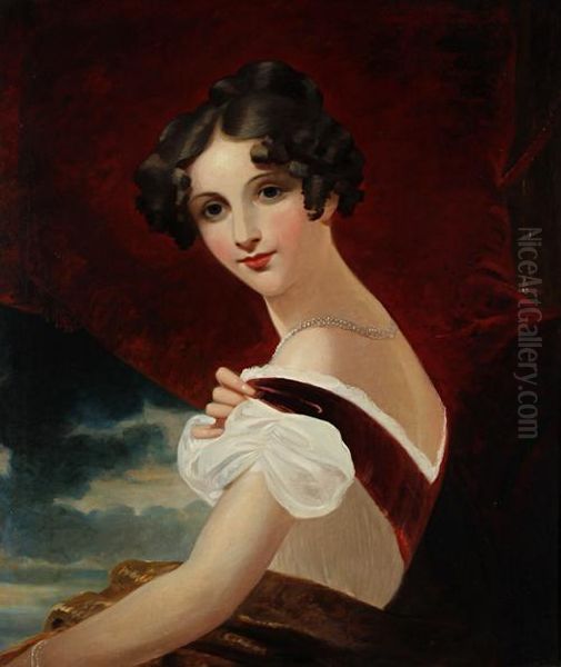 Portrait Of A Lady Oil Painting by George Henry Harlow