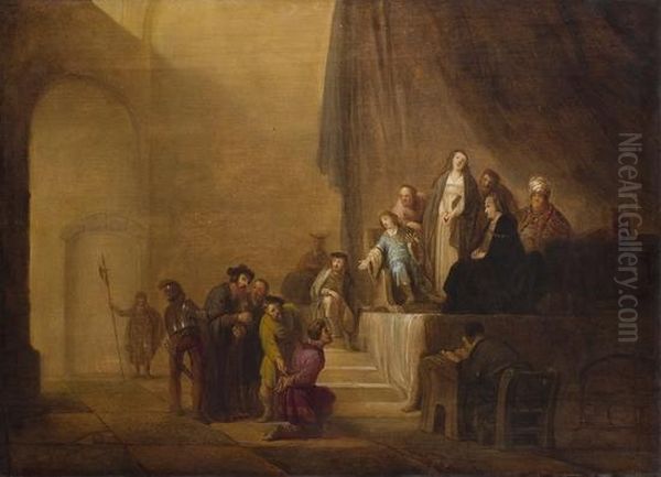 Scena Biblica Oil Painting by Harmenszoon van Rijn Rembrandt