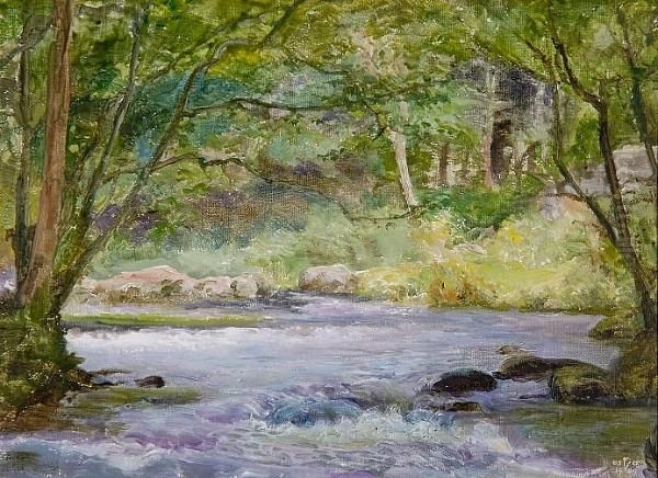 The Nant Col, Llanberis, North Wales Oil Painting by Edward Steel, Harper Jnr.