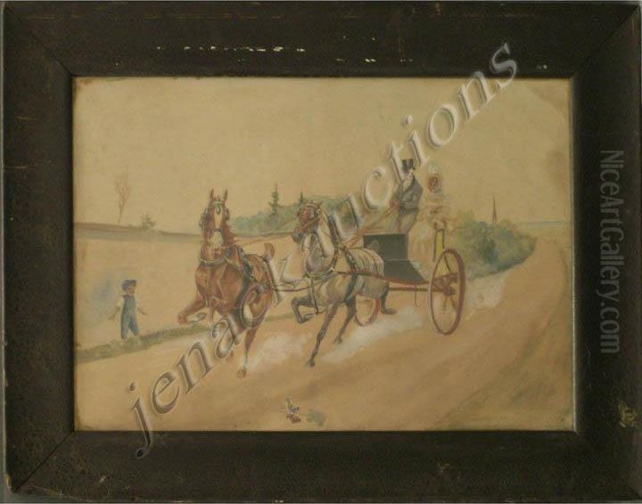 The Carriage Oil Painting by George Harrington