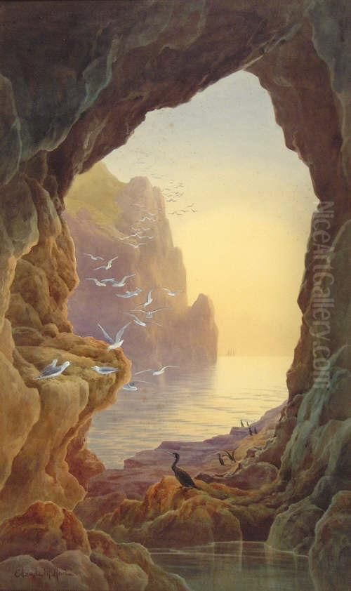 Sea Birds Home Oil Painting by Claude Montague Hart