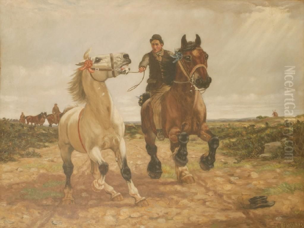 On The Way To The Fair Oil Painting by John Rabone Harvey