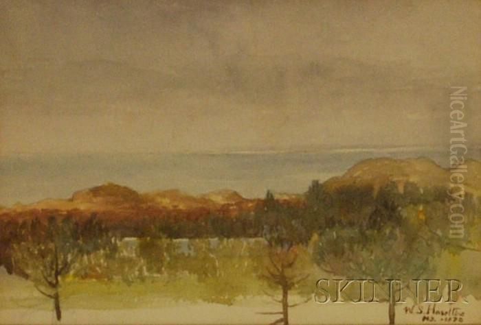 New York River View Oil Painting by William Stanley Haseltine