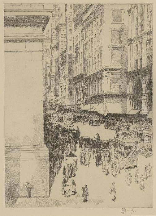 Fifth Avenue At Noon Oil Painting by Childe Hassam