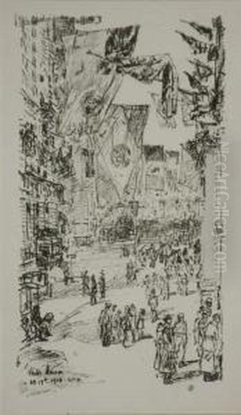 Avenue Of The Allies Oil Painting by Childe Hassam