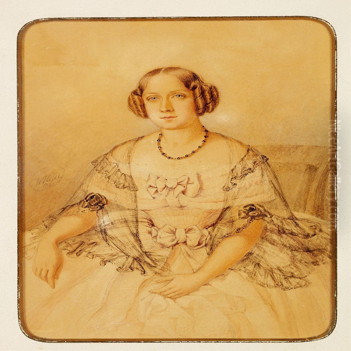 Young Woman In Summer Dress And Transparent Shawl Oil Painting by Fritz Thaulow