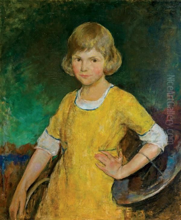 Young Girl In Yellow Oil Painting by Charles Hawthorne
