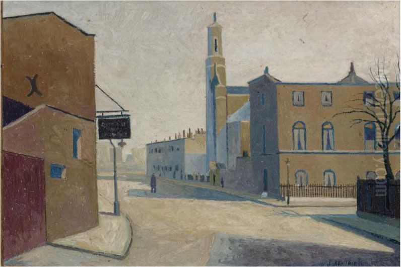 St Thomas's Church, Stepney Oil Painting by Elwin Hawthorne