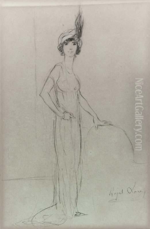 A Fashionable Lady Oil Painting by Lady Hazel Lavery