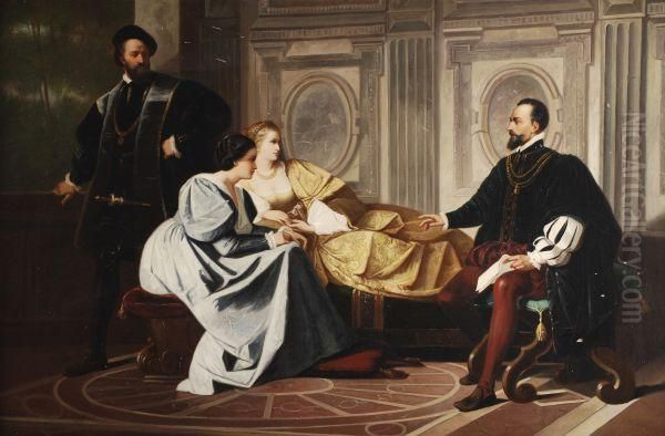 Le Tasse At Terrara Oil Painting by Ernest Hebert