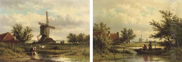 Dutch Country Life Oil Painting by Georgius Heerebaart