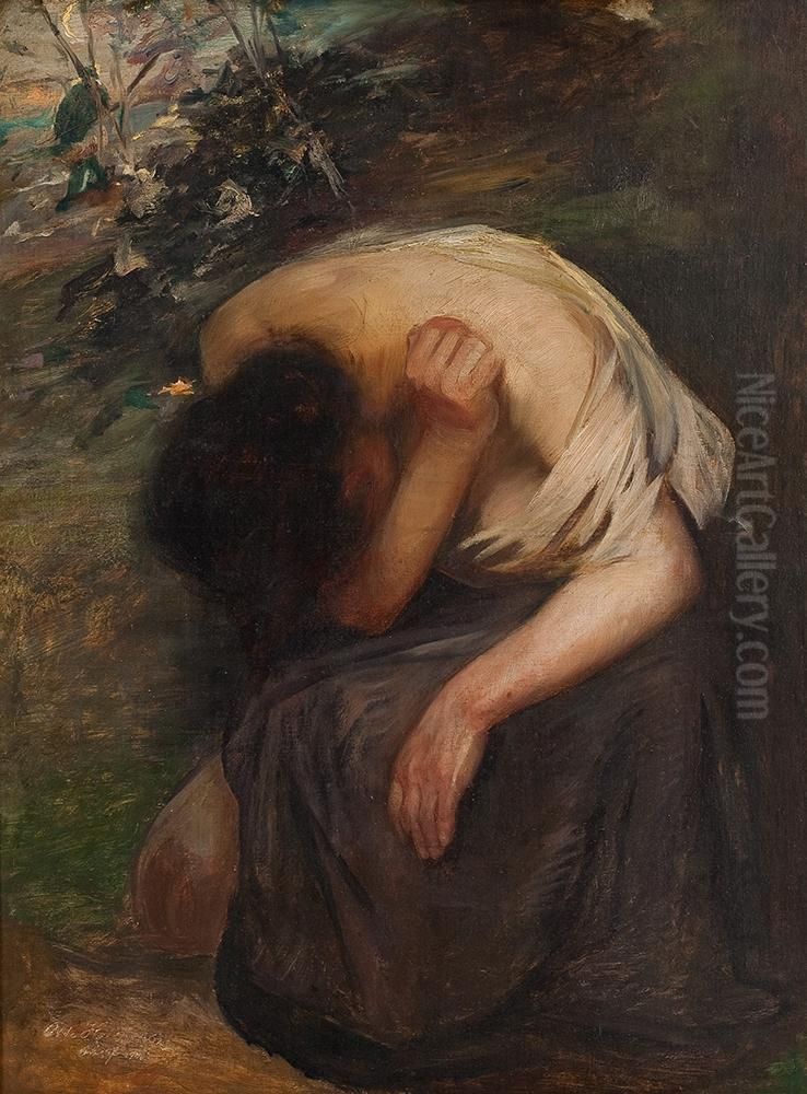Melancholia Oil Painting by Otto Heichert