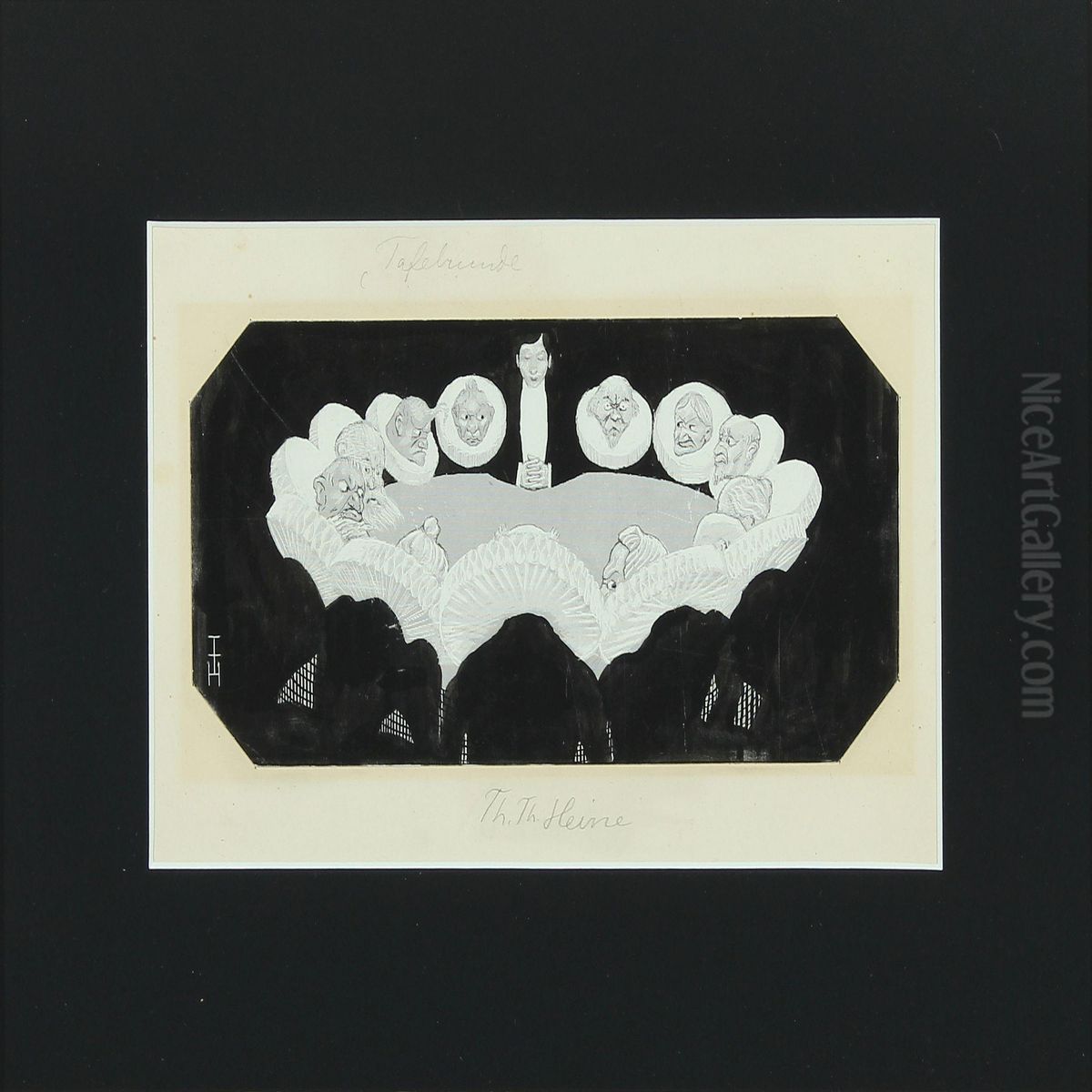 Tafelrunde Oil Painting by Thomas Theodor Heine