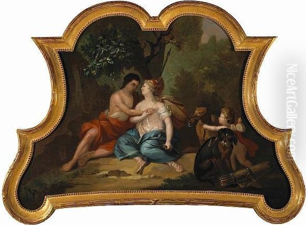 Diana And Actaeon Oil Painting by Johann-Heinrich Keller