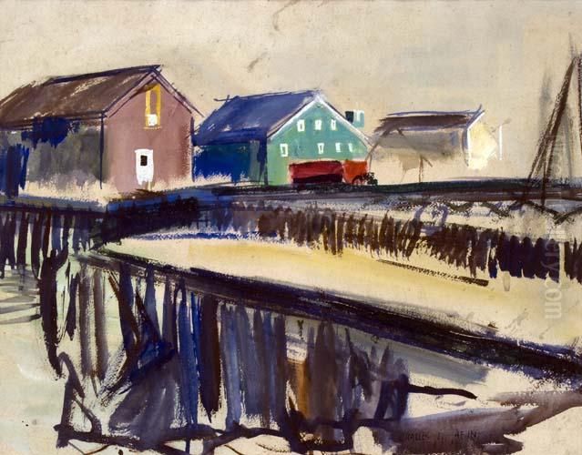 Provincetown Pier Oil Painting by Charles Lloyd Heinz