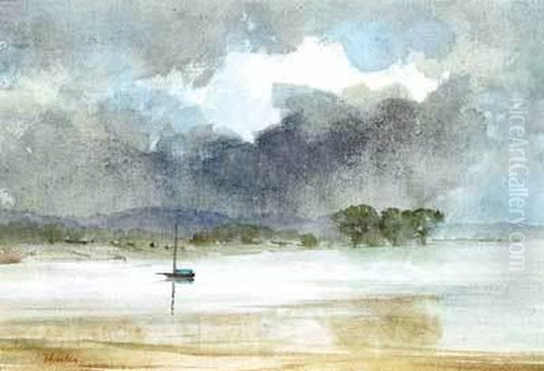 Approaching Rain, Picton, Wales Oil Painting by Charles Lloyd Heinz