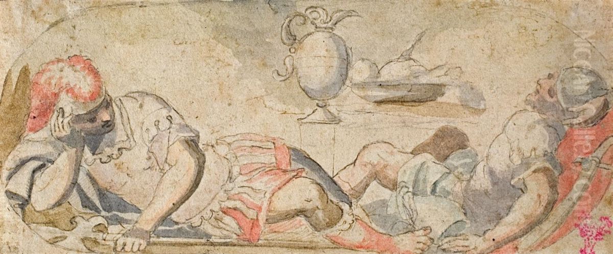 Ruhende Krieger Oil Painting by Johann Heiss