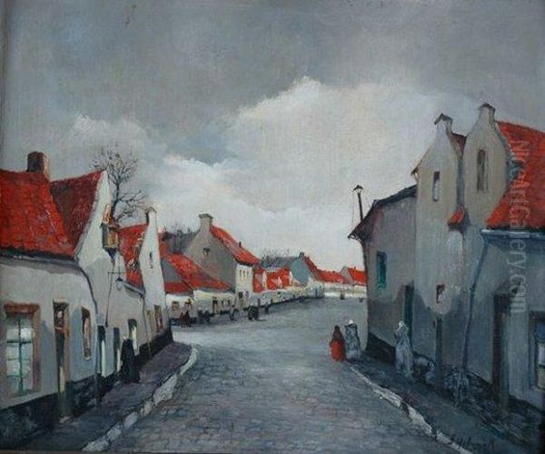 Begijnhof Oil Painting by Gustave Helinck