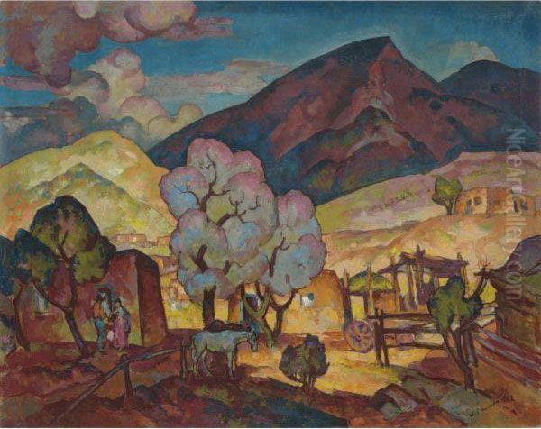 Lucero's Place, Springtime Oil Painting by William Penhallow Henderson