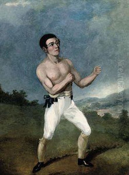 Johnny Hannan, The Boxer Oil Painting by John Henning