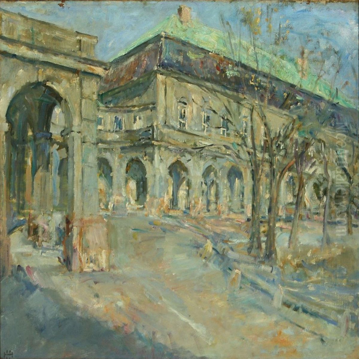 View Fromriding Ground At Christiansborg, Copenhagen Oil Painting by Hans Henningsen