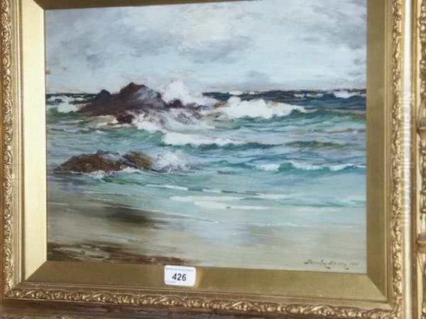 A Rough Sea Oil Painting by Barclay Henry