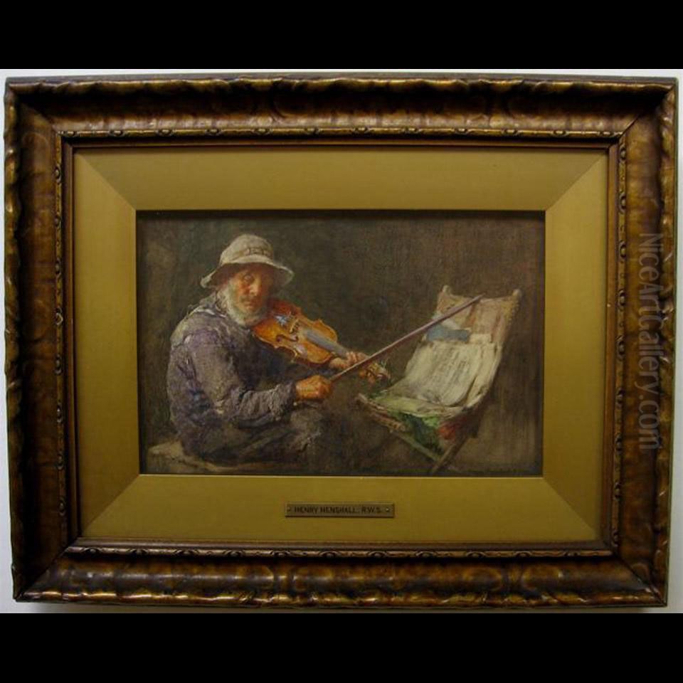 The Old Fiddler Oil Painting by John Henry Henshall