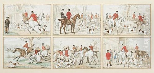 The Hunt Oil Painting by Edward Benjamin Herberte