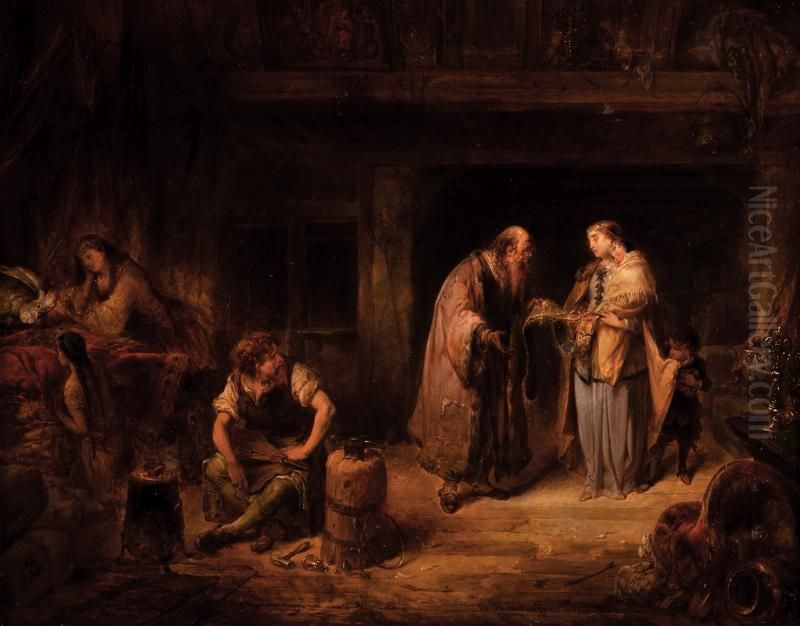 Karl Zlatnik Oil Painting by Peter Rudolf Karl Herbsthoffer