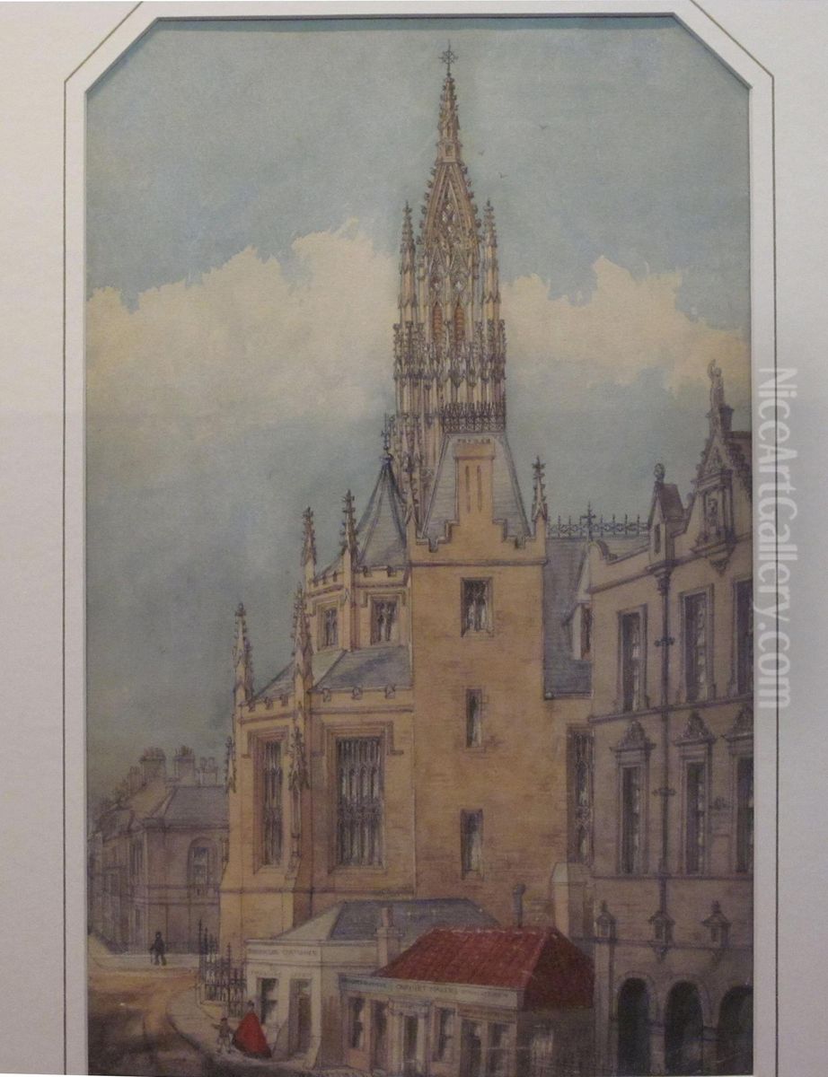 St. Michael's Church, Edinburgh Oil Painting by William Gavin Herdman