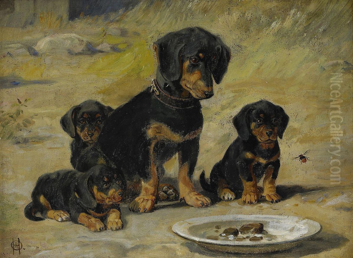 Taxar Oil Painting by Olaf August Hermansen