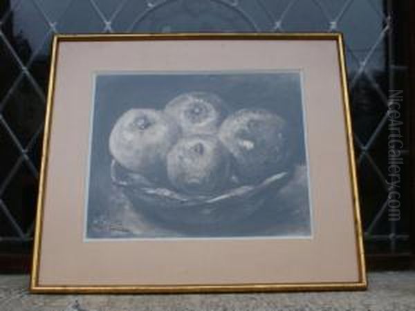 Nature Morte Aux Pommes Oil Painting by Louise Hervieu